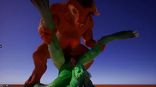 WILD Gambol - MINOTAURO FOLLANDO A LAGARTO VERDE